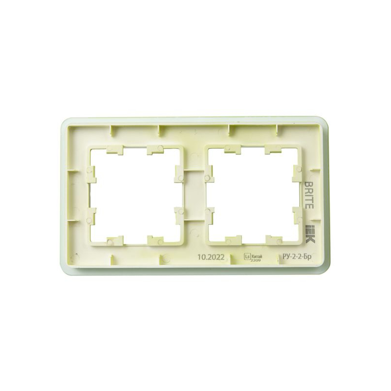 BRITE Рамка 2-местная РУ-2-2-Бр стекло эко грин RE IEK