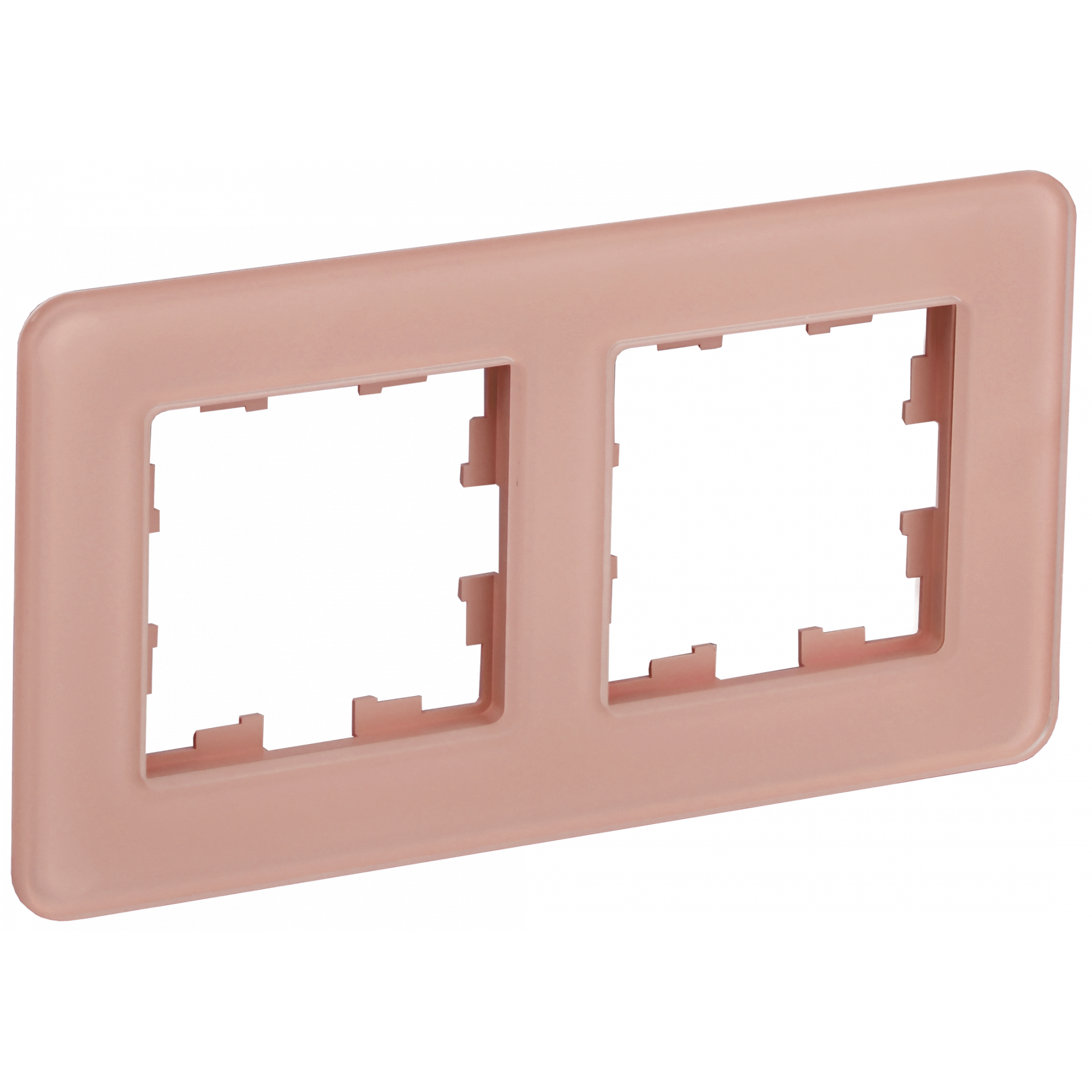BRITE Рамка 2-местная РУ-2-2-Бр стекло дымчатый RE IEK