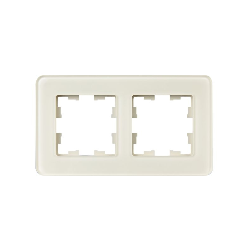 BRITE Рамка 2-местная РУ-2-2-Бр стекло песчаный RE IEK