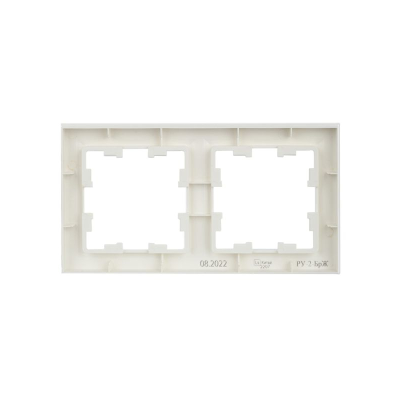 BRITE Рамка 2-местная РУ-2-БрЖ жемчуг IEK