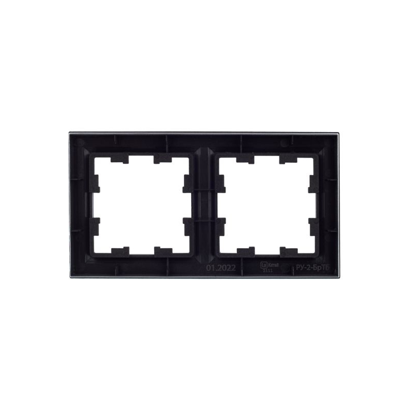 BRITE Рамка 2-местная РУ-2-БрТБ темная бронза IEK