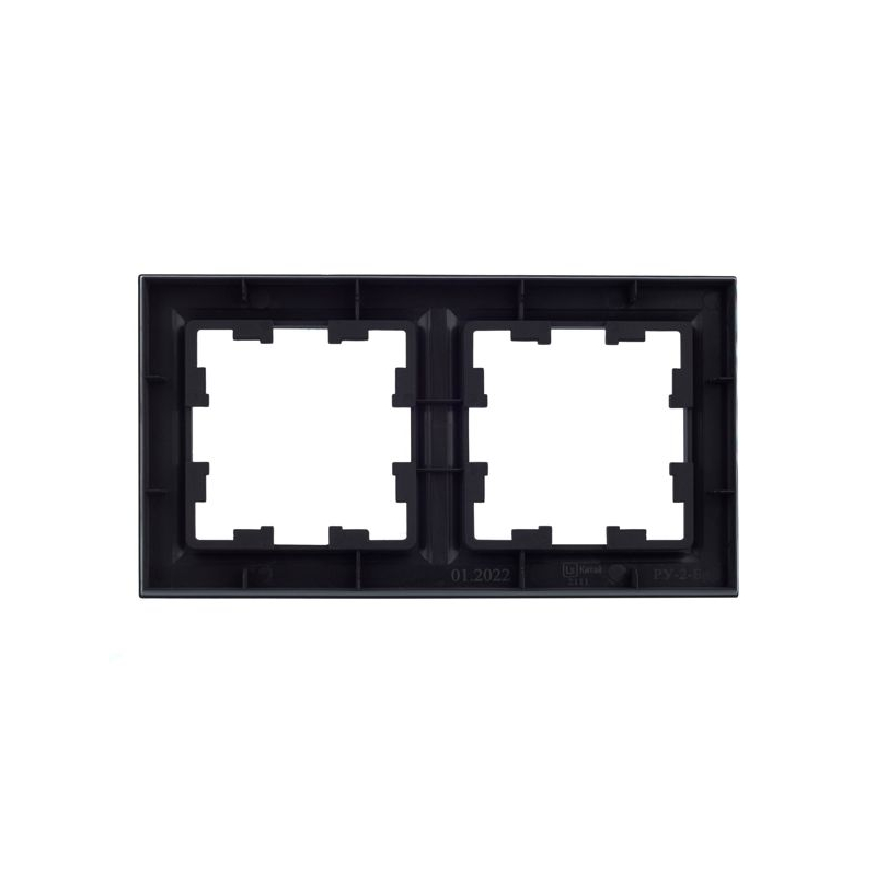 BRITE Рамка 2-местная РУ-2-БрГ графит IEK