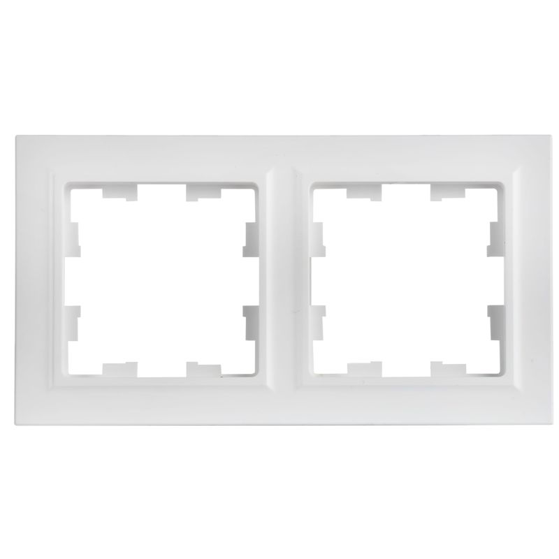 BRITE Рамка 2-местная РУ-2-БрАБ арктический белый IEK