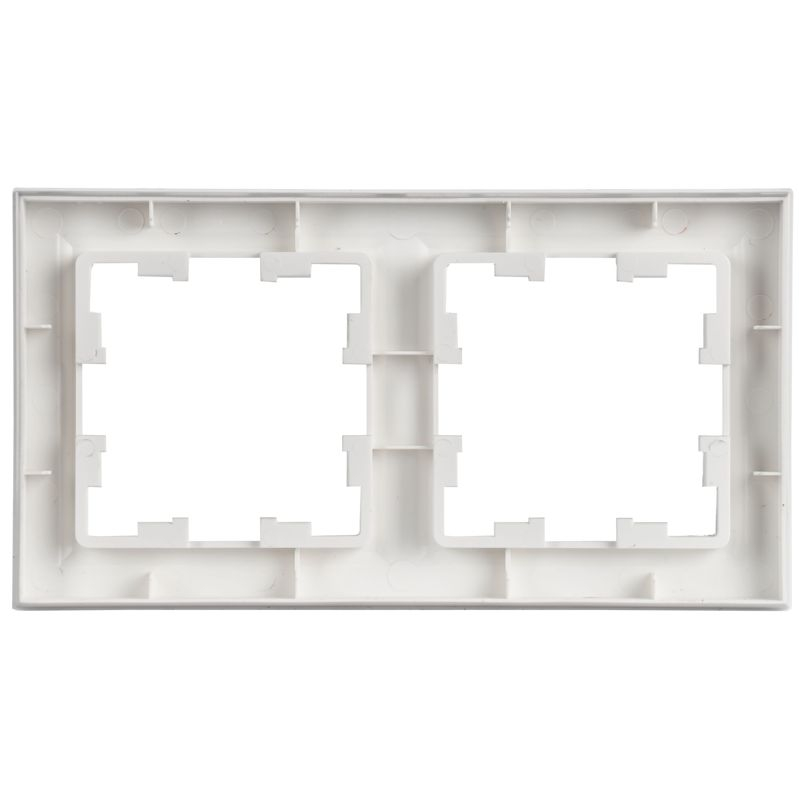 BRITE Рамка 2-местная РУ-2-БрАБ арктический белый IEK