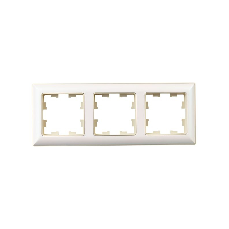 BRITE Рамка 3-местная РУ-3-Бр бежевый/жемчужный IEK