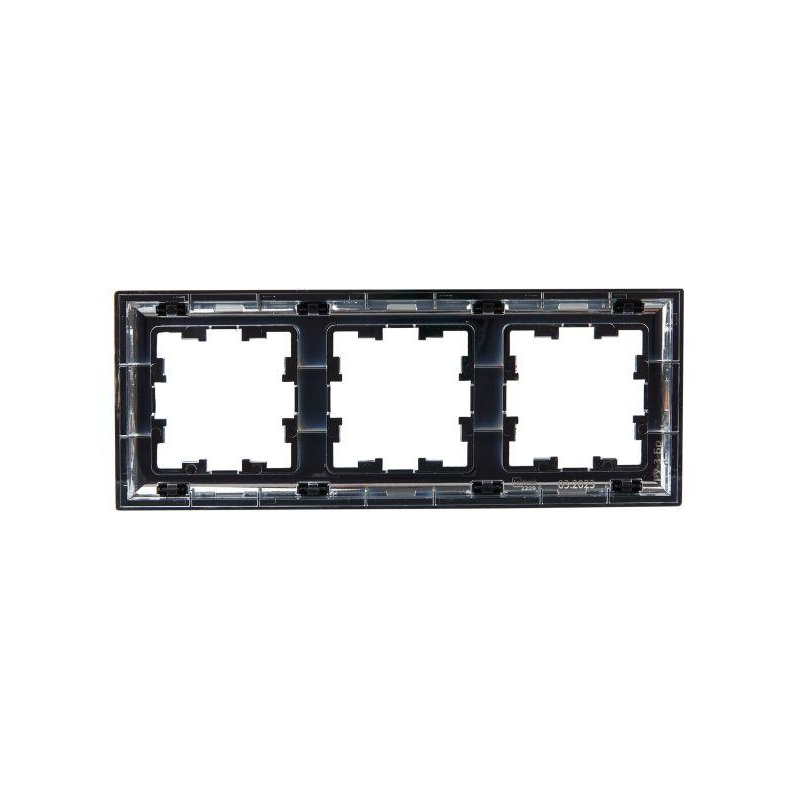 BRITE Рамка 3-местная РУ-3-Бр хром/черный IEK