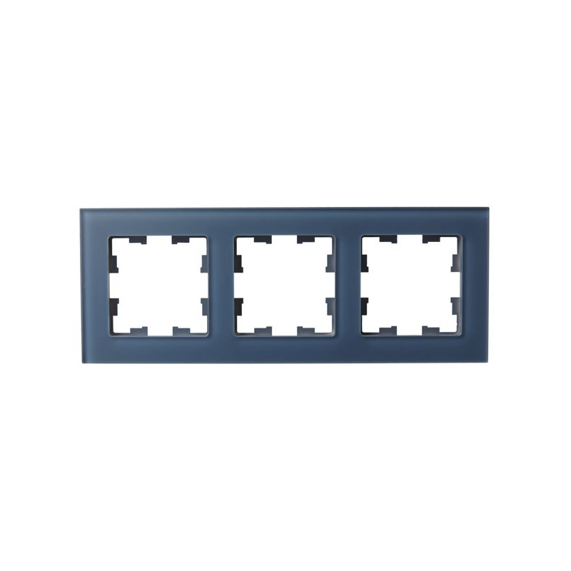 BRITE Рамка 3-местная РУ-3-2-Бр стекло маренго матовый IEK