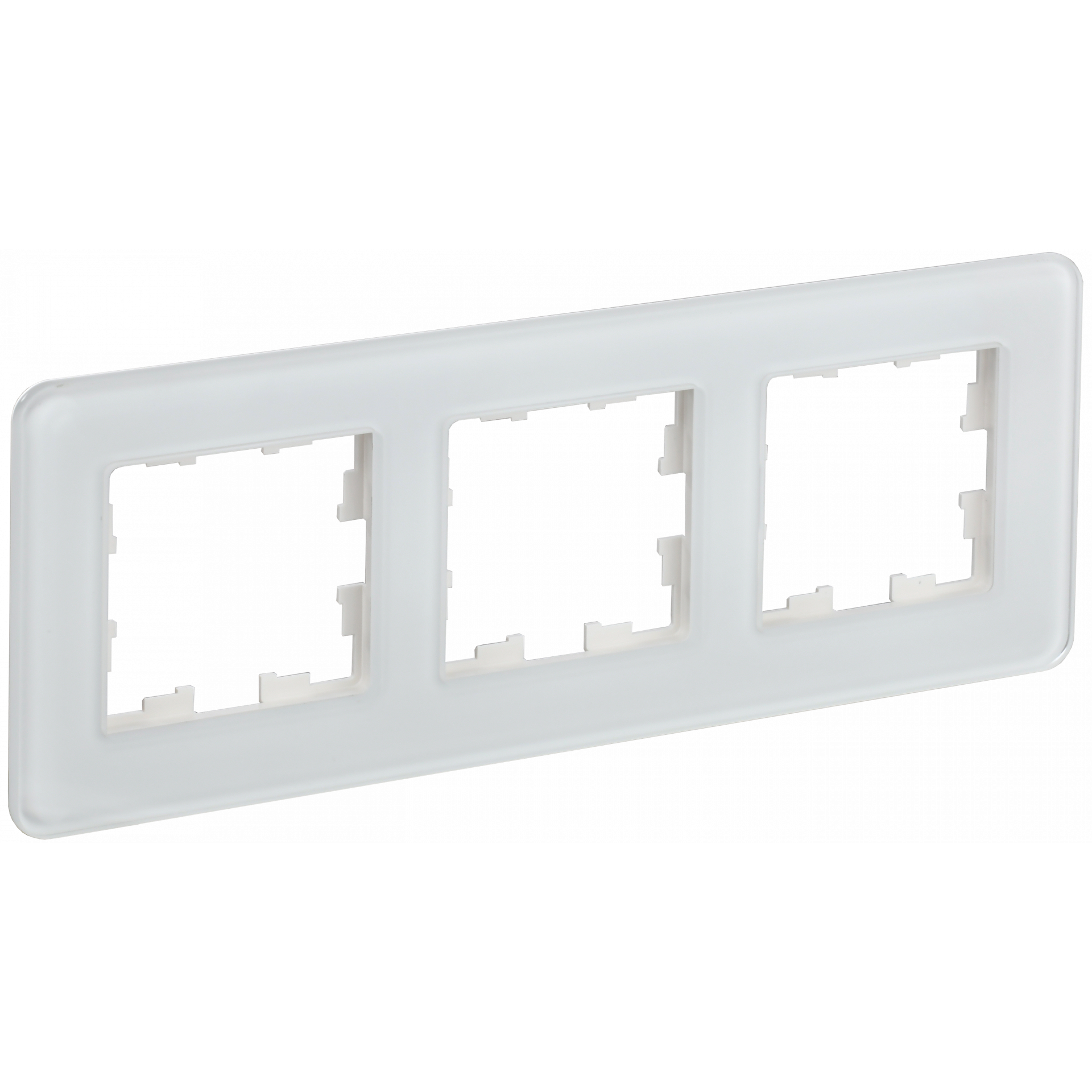 BRITE Рамка 3-местная РУ-3-2-Бр стекло белый RE IEK