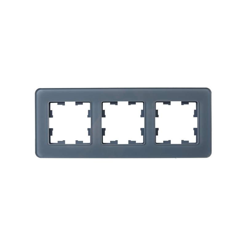 BRITE Рамка 3-местная РУ-3-2-Бр стекло графит RE IEK