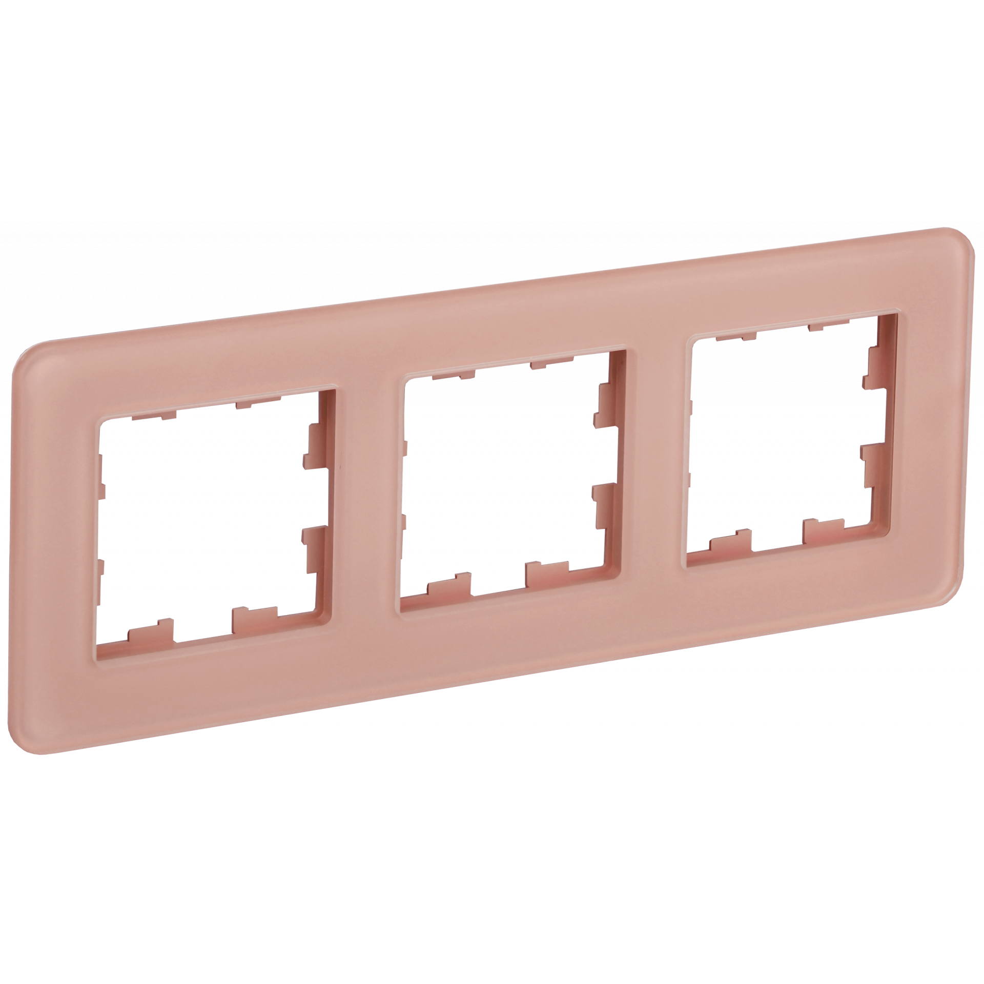 BRITE Рамка 3-местная РУ-3-2-Бр стекло дымчатый RE IEK