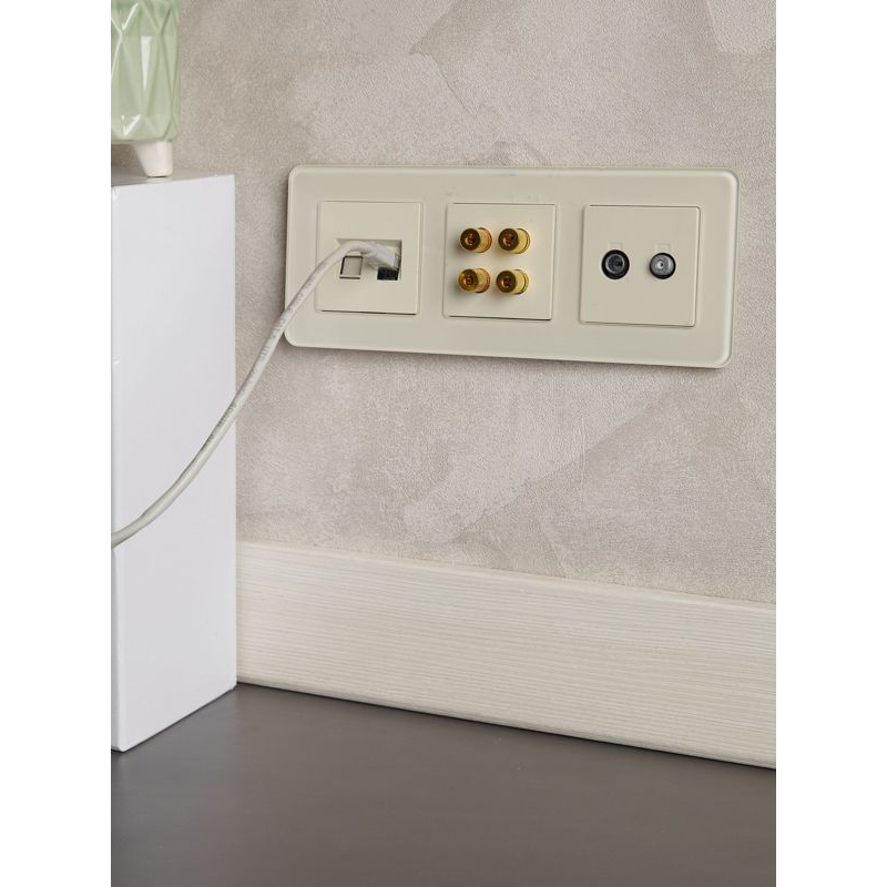 BRITE Рамка 3-местная РУ-3-2-Бр стекло песчаный RE IEK