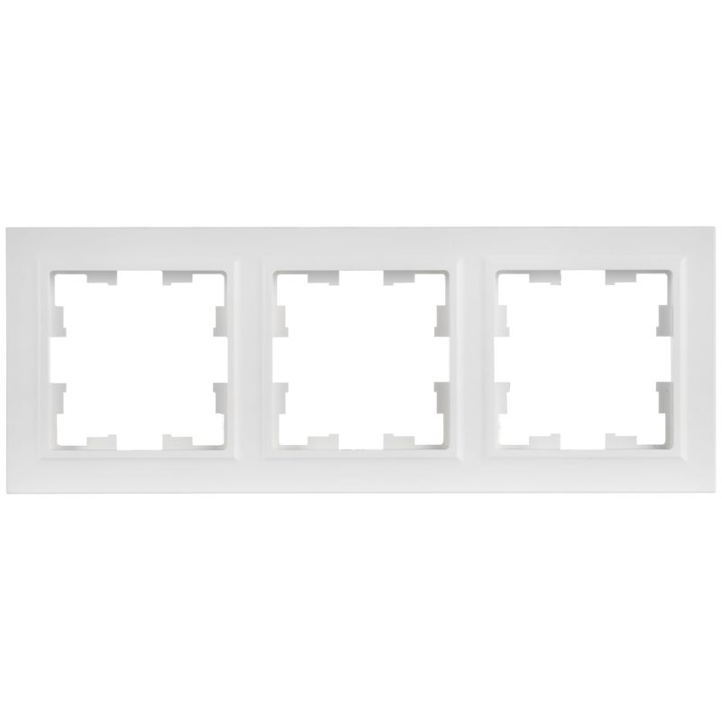BRITE Рамка 3-местная РУ-3-БрАБ арктический белый IEK