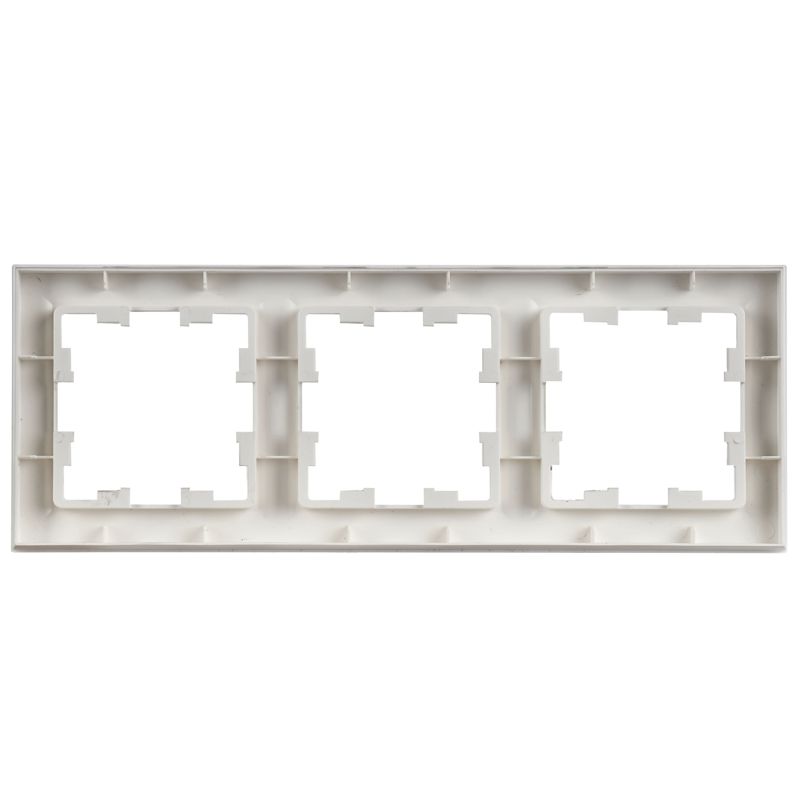 BRITE Рамка 3-местная РУ-3-БрАБ арктический белый IEK