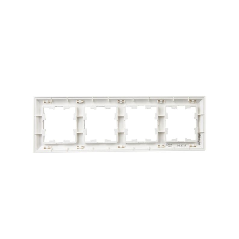 BRITE Рамка 4-местная РУ-4-Бр белый/белый IEK