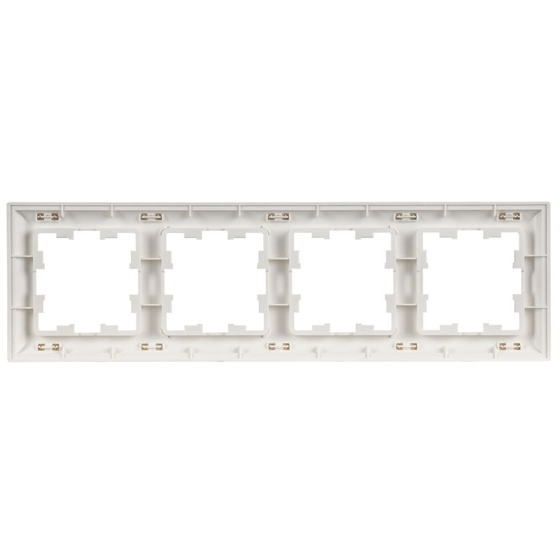 BRITE Рамка 4-местная РУ-4-БрАБ арктический белый/белый IEK