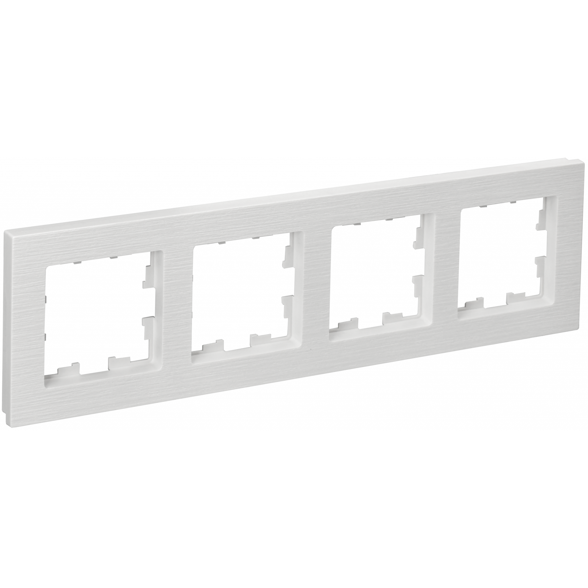 BRITE Рамка 4-местная РУ-4-Бр белый рифленый IEK