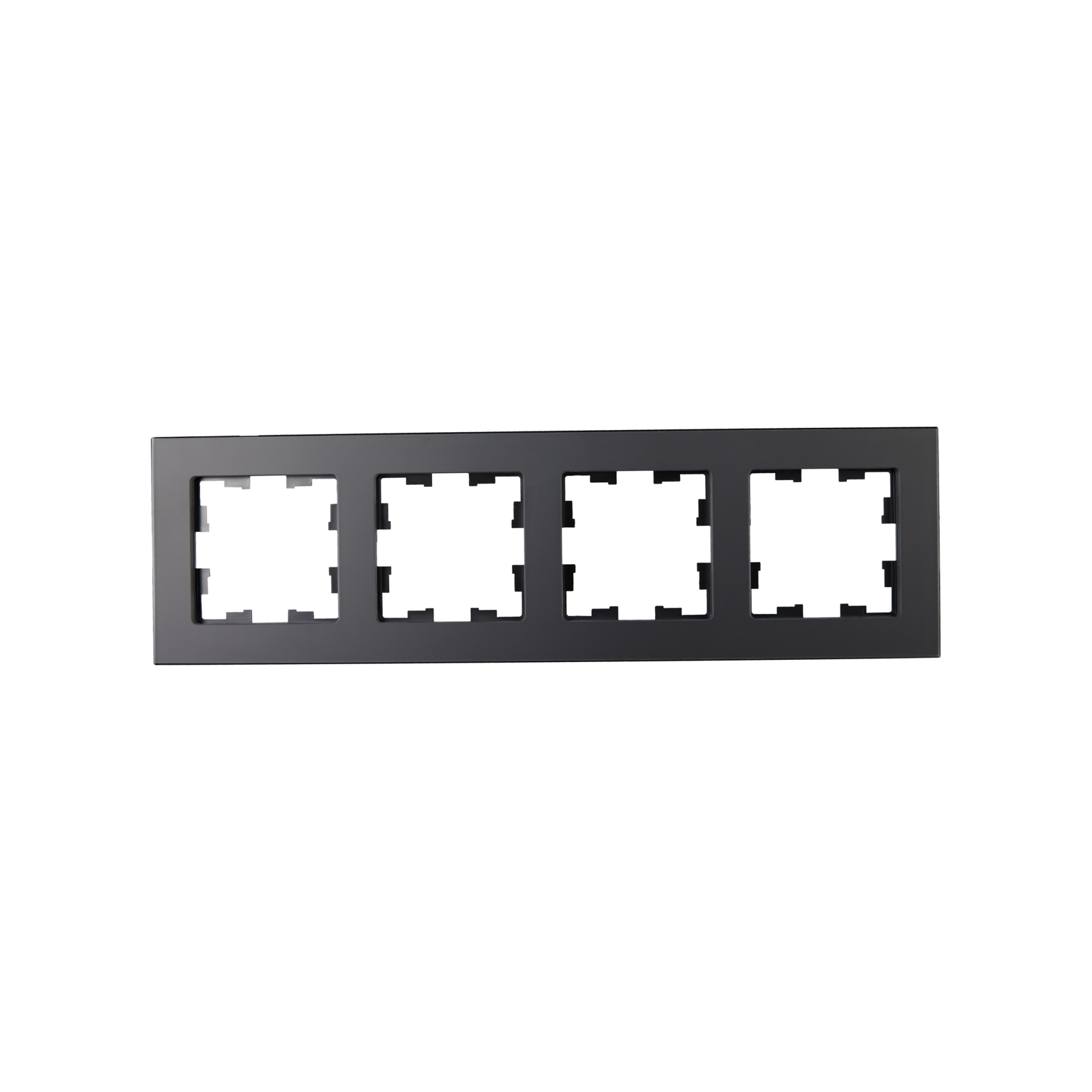 BRITE Рамка 4-местная РУ-4-2-Бр стекло черный матовый IEK