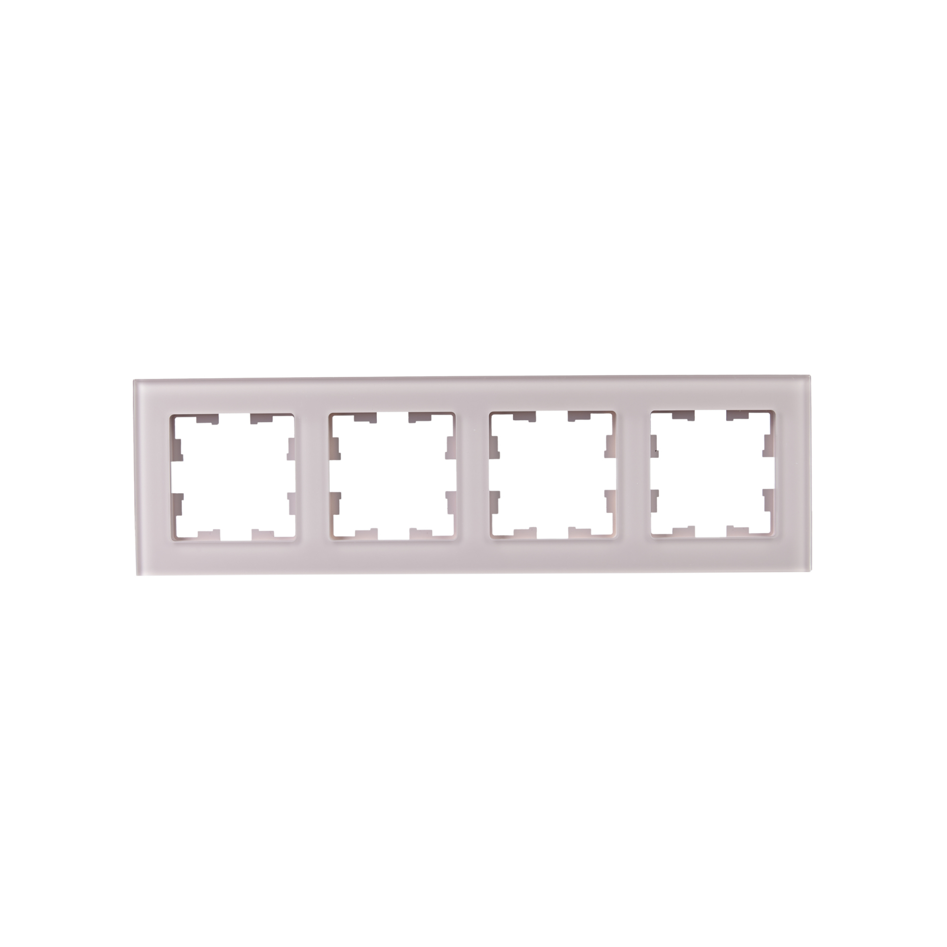 BRITE Рамка 4-местная РУ-4-2-Бр стекло розовый матовый IEK