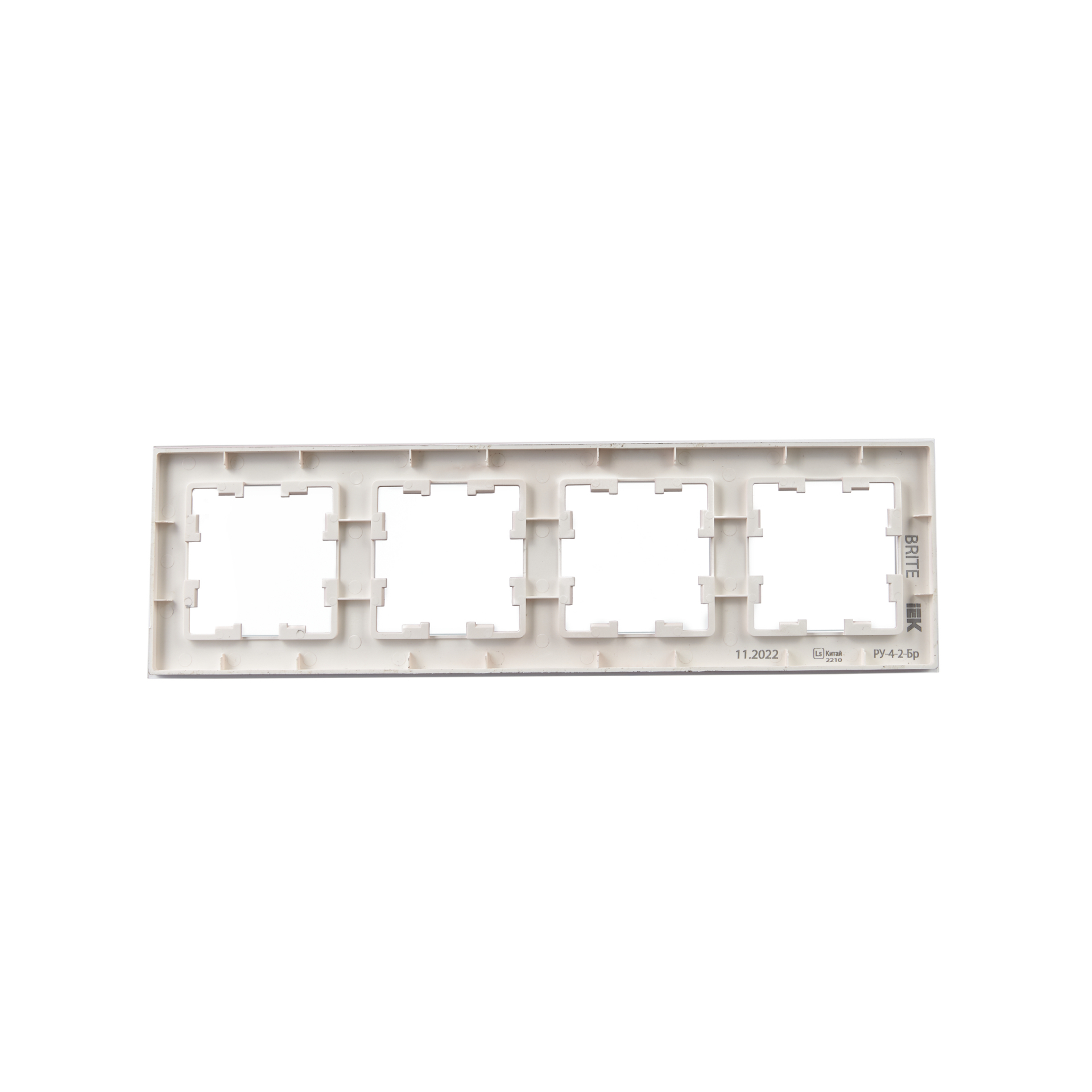 BRITE Рамка 4-местная РУ-4-2-Бр стекло розовый матовый IEK