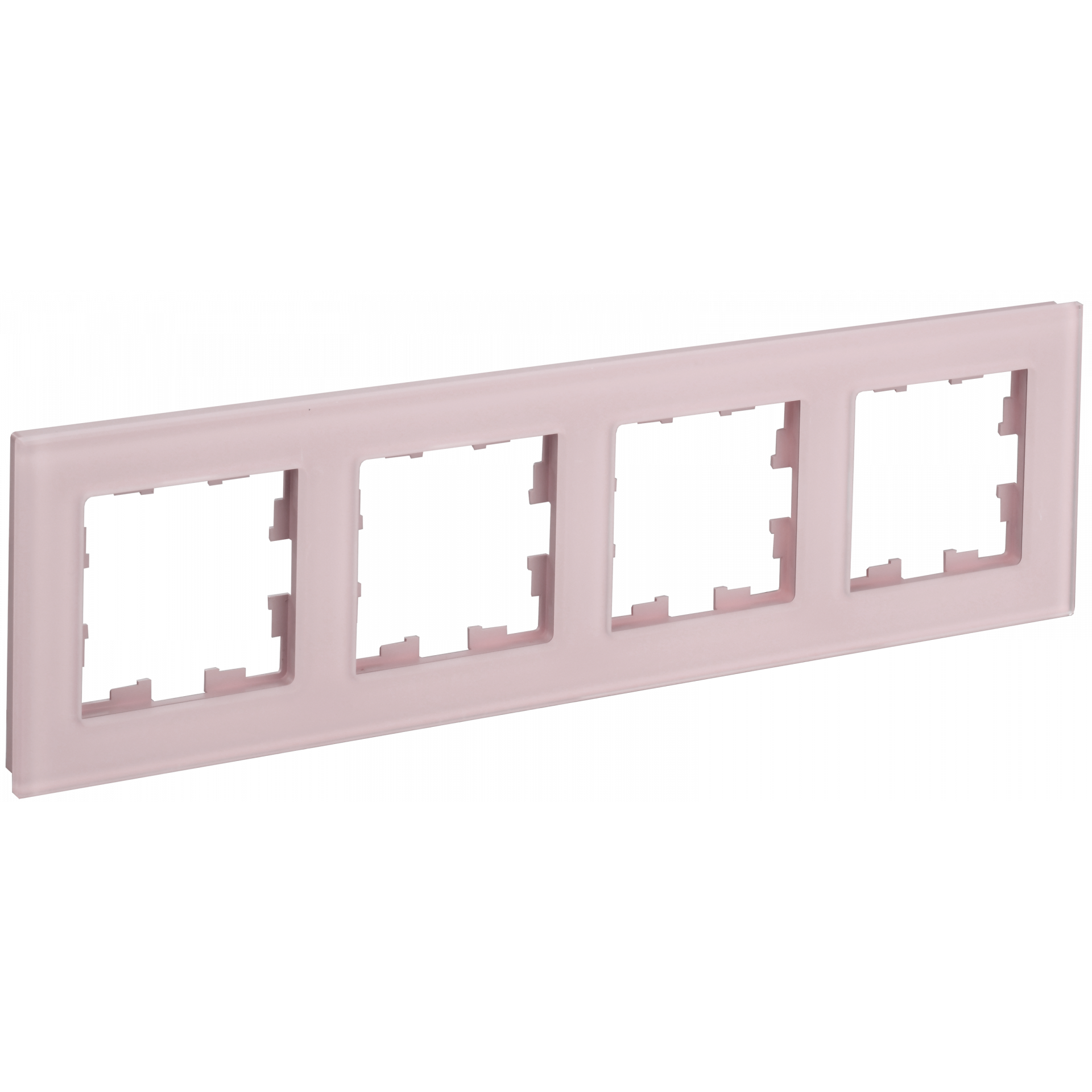 BRITE Рамка 4-местная РУ-4-2-Бр стекло розовый матовый IEK