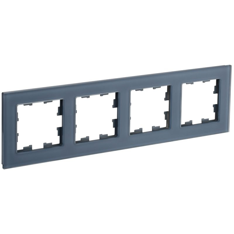 BRITE Рамка 4-местная РУ-4-2-Бр стекло маренго матовый IEK