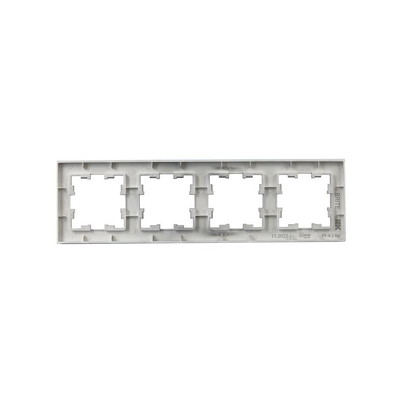 BRITE Рамка 4-местная РУ-4-2-Бр стекло маренго матовый IEK