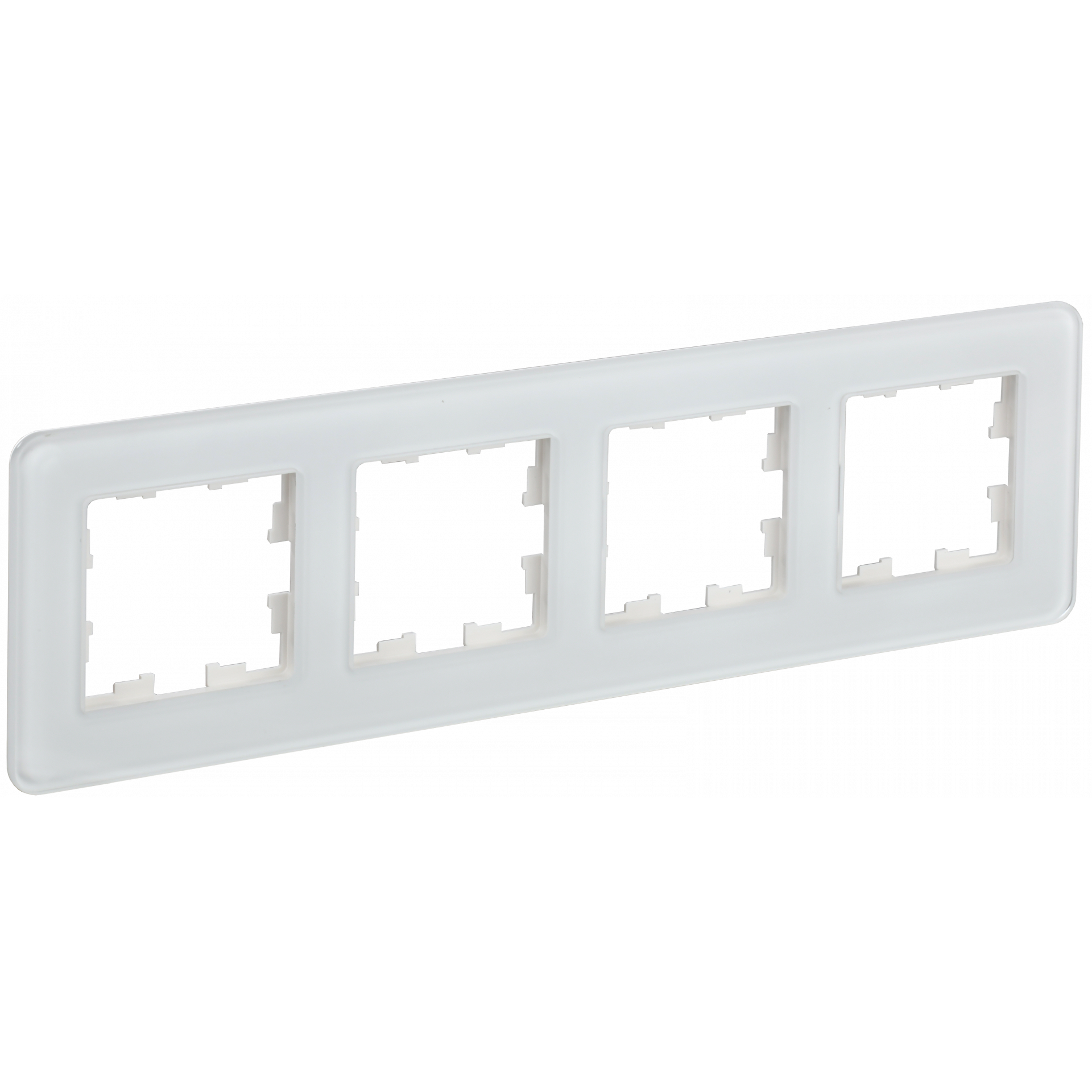 BRITE Рамка 4-местная РУ-4-2-Бр стекло белый RE IEK