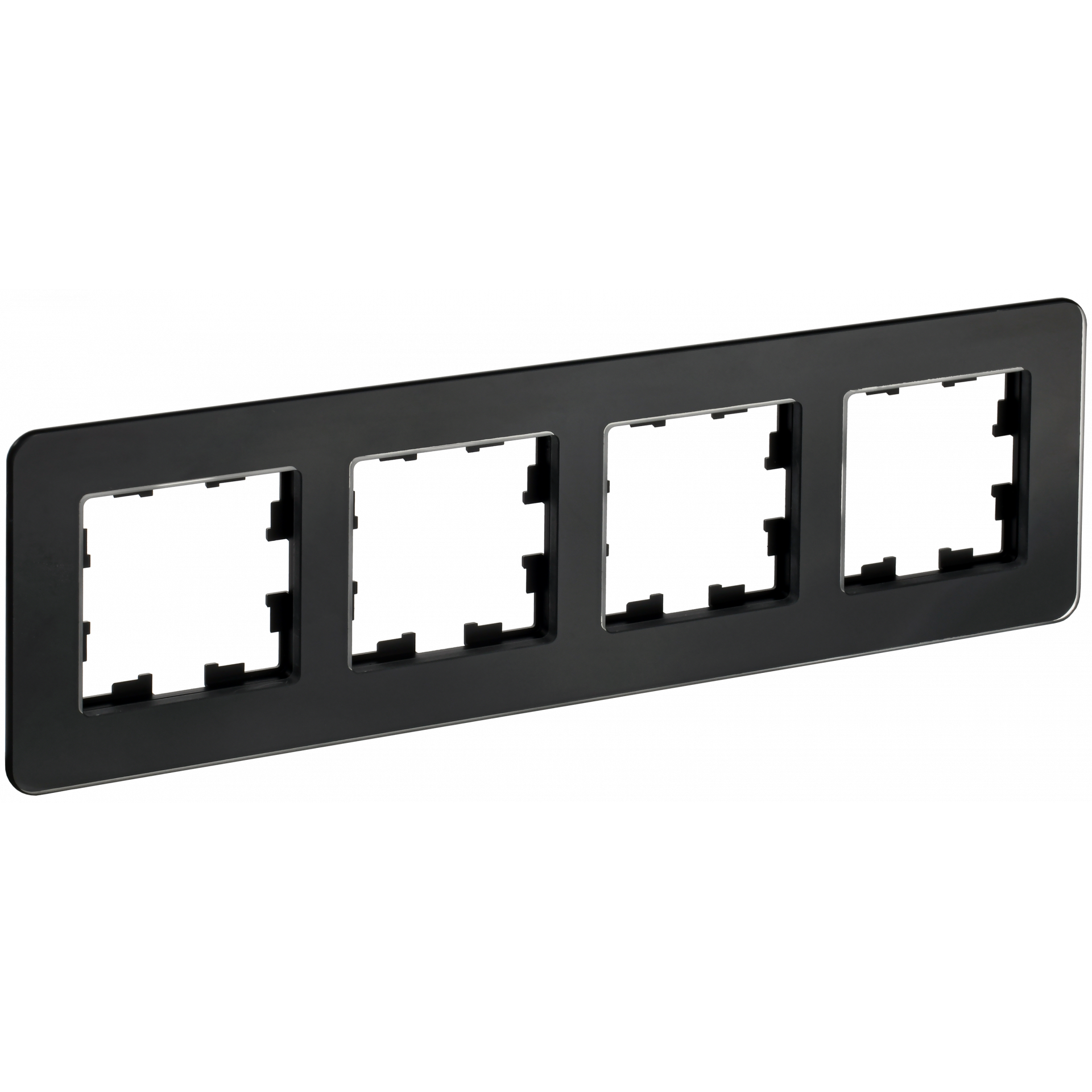 BRITE Рамка 4-местная РУ-4-2-Бр стекло черный RE IEK