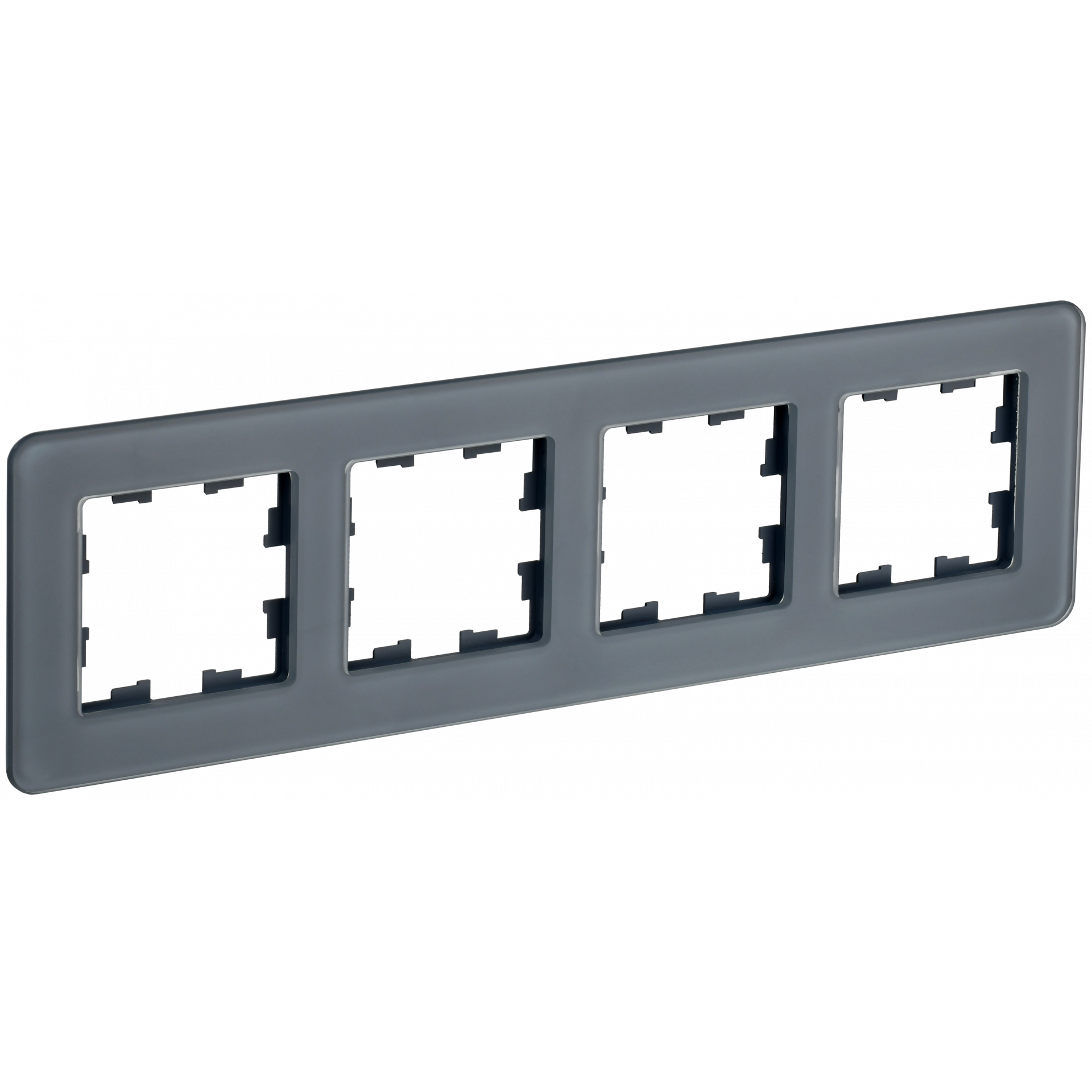 BRITE Рамка 4-местная РУ-4-2-Бр стекло графит RE IEK