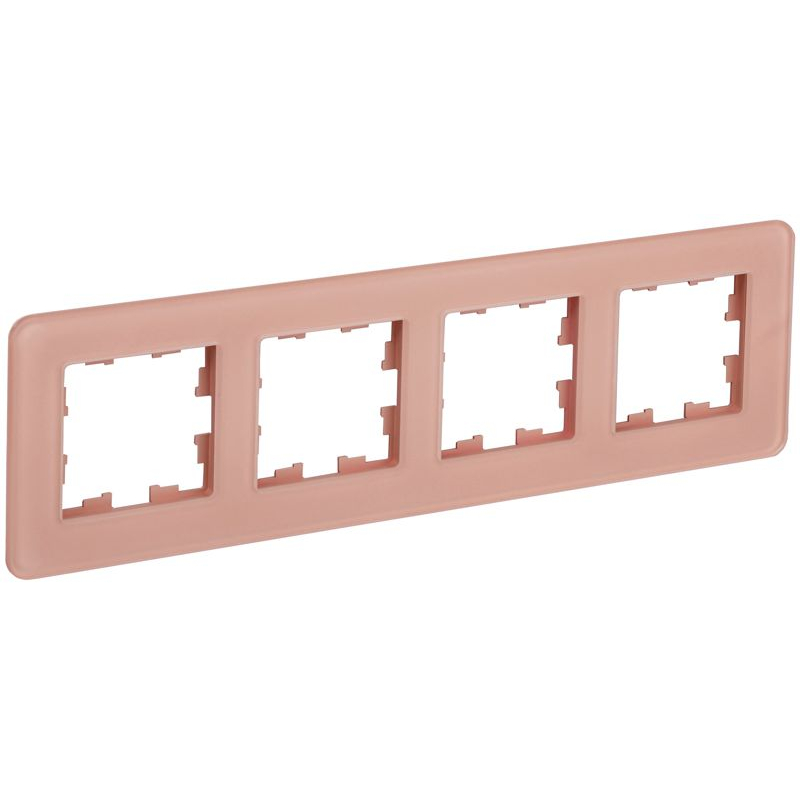 BRITE Рамка 4-местная РУ-4-2-Бр стекло дымчатый RE IEK