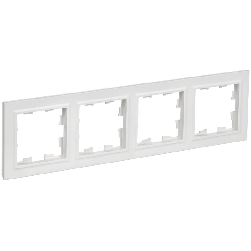 BRITE Рамка 4-местная РУ-4-БрАБ арктический белый IEK