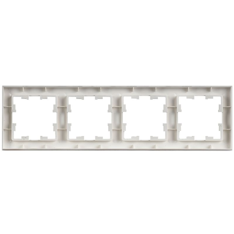 BRITE Рамка 4-местная РУ-4-БрАБ арктический белый IEK