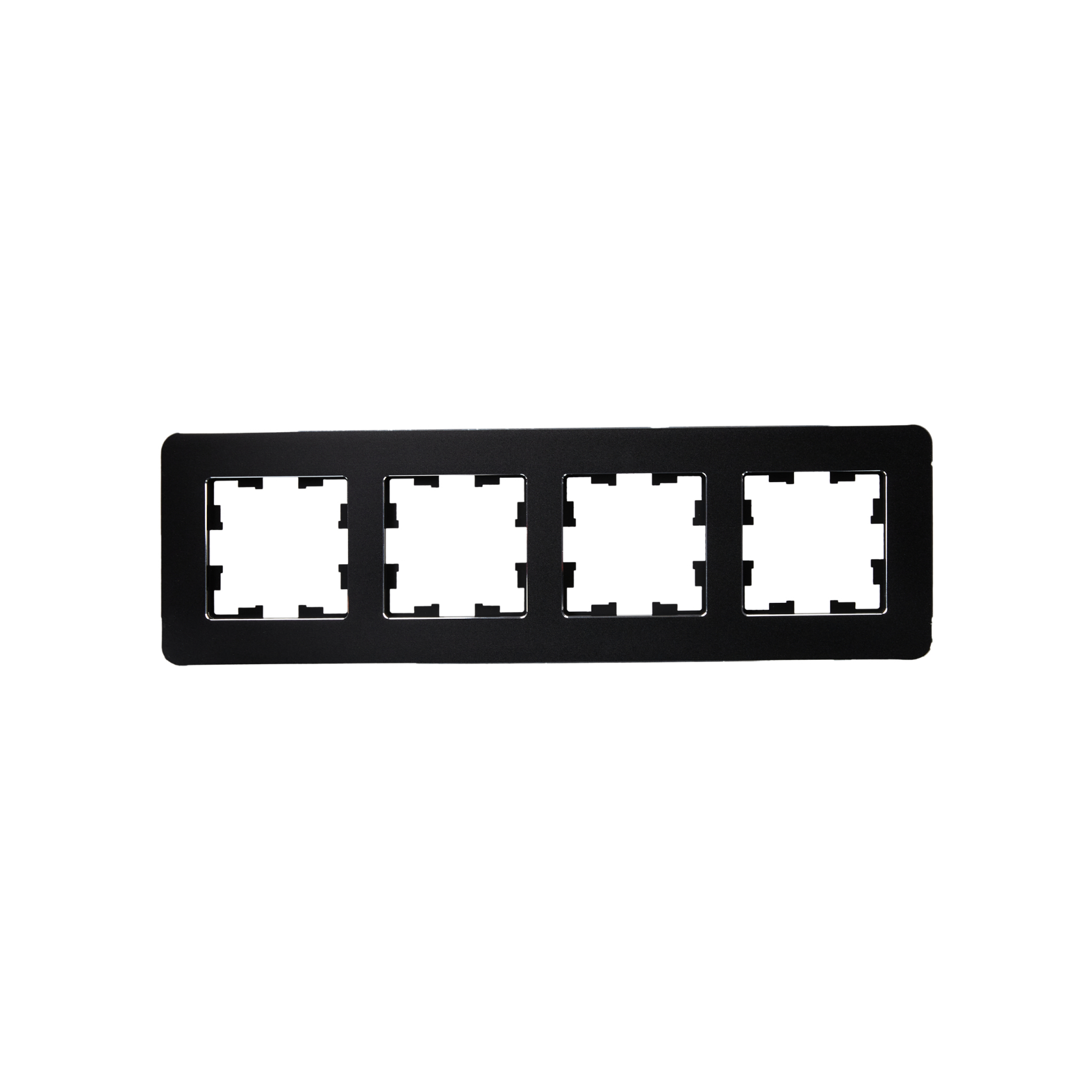 BRITE Рамка 4-местная РУ-4-1-Бр металл черный RE IEK