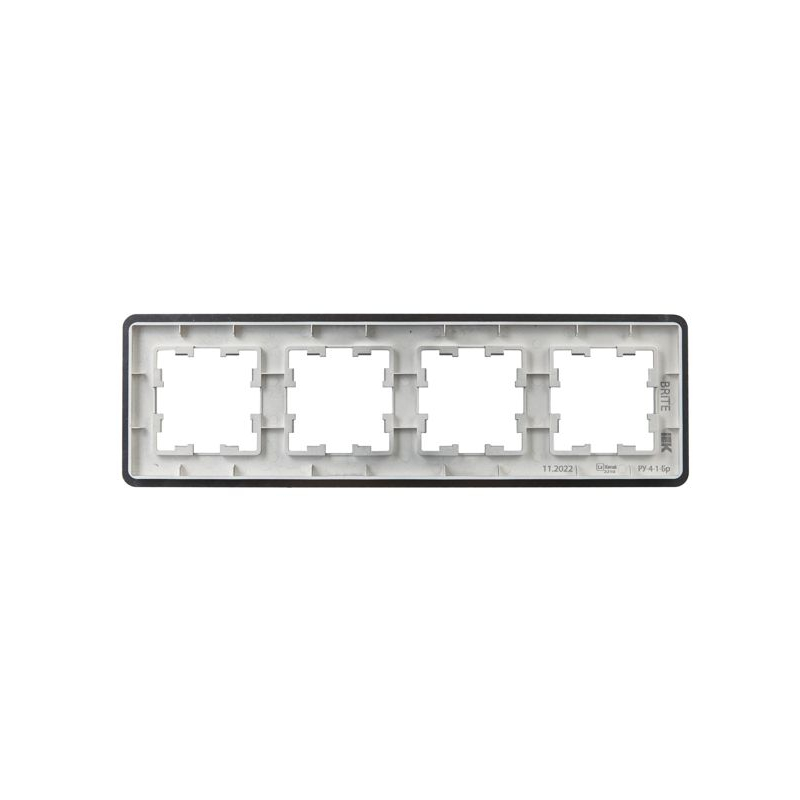 BRITE Рамка 4-местная РУ-4-1-Бр металл титан RE IEK