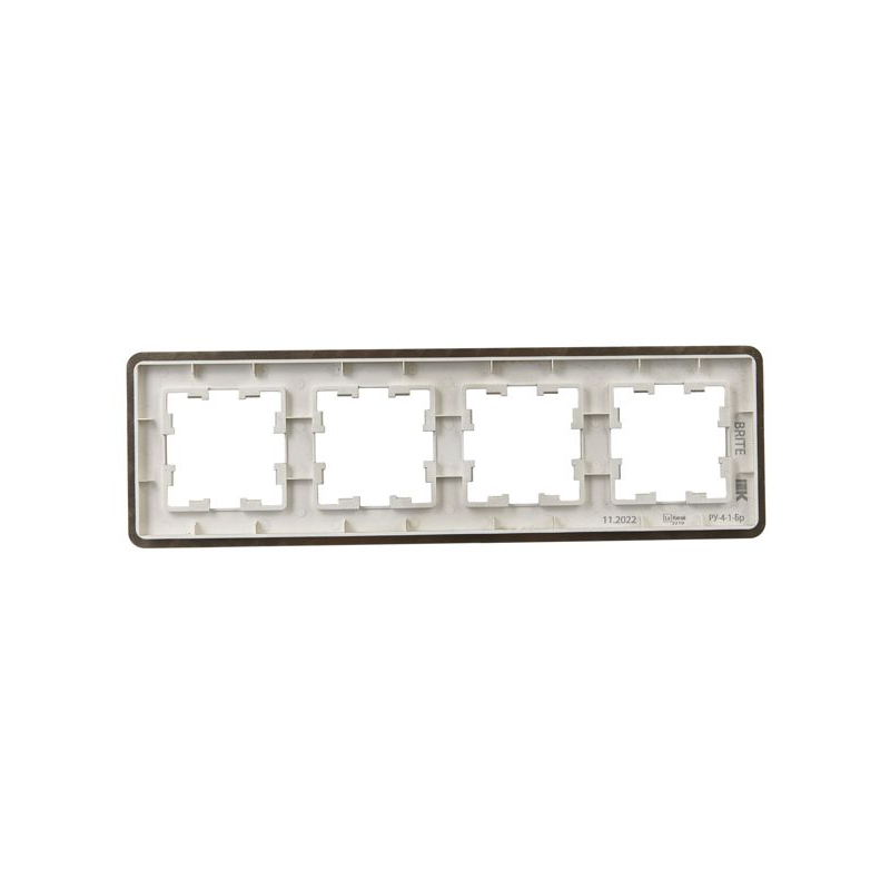 BRITE Рамка 4-местная РУ-4-1-Бр металл латунь RE IEK