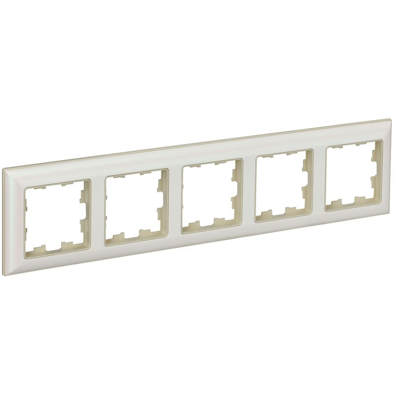 BRITE Рамка 5-местная РУ-5-Бр бежевый/жемчужный IEK