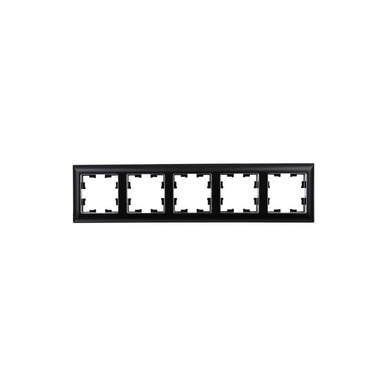 BRITE Рамка 5-местная РУ-5-Бр хром/черный IEK