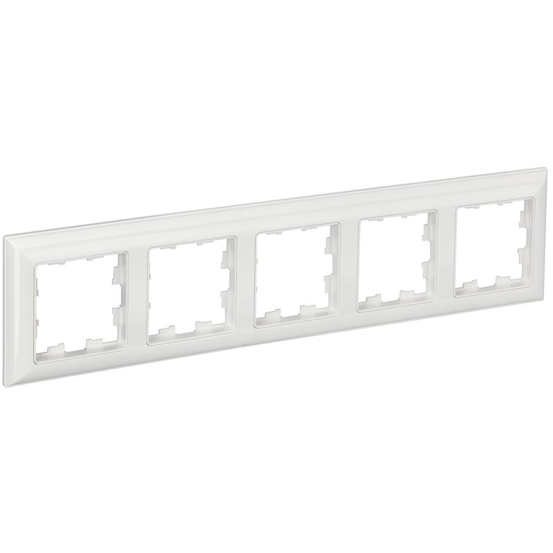 BRITE Рамка 5-местная РУ-5-Бр белый/белый IEK