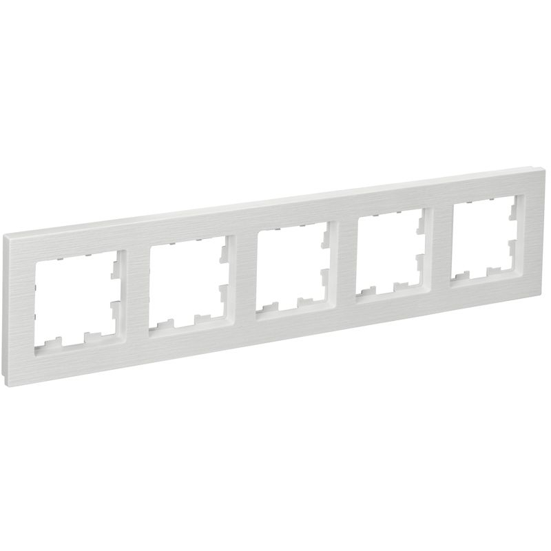 BRITE Рамка 5-местная РУ-5-Бр белый рифленый IEK