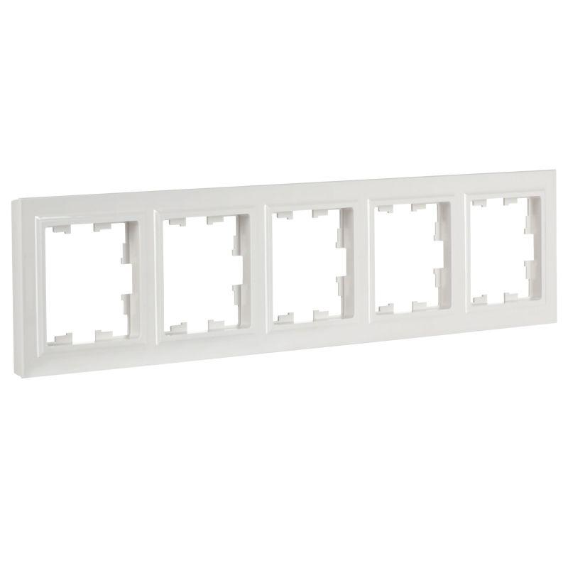 BRITE Рамка 5-местная РУ-5-БрБ белый IEK