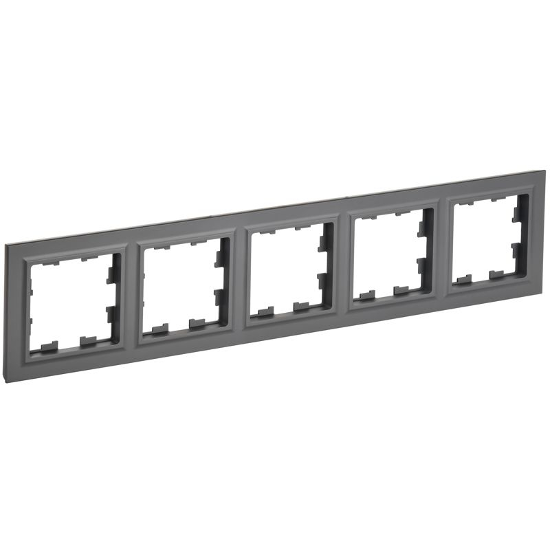 BRITE Рамка 5-местная РУ-5-БрГ графит IEK
