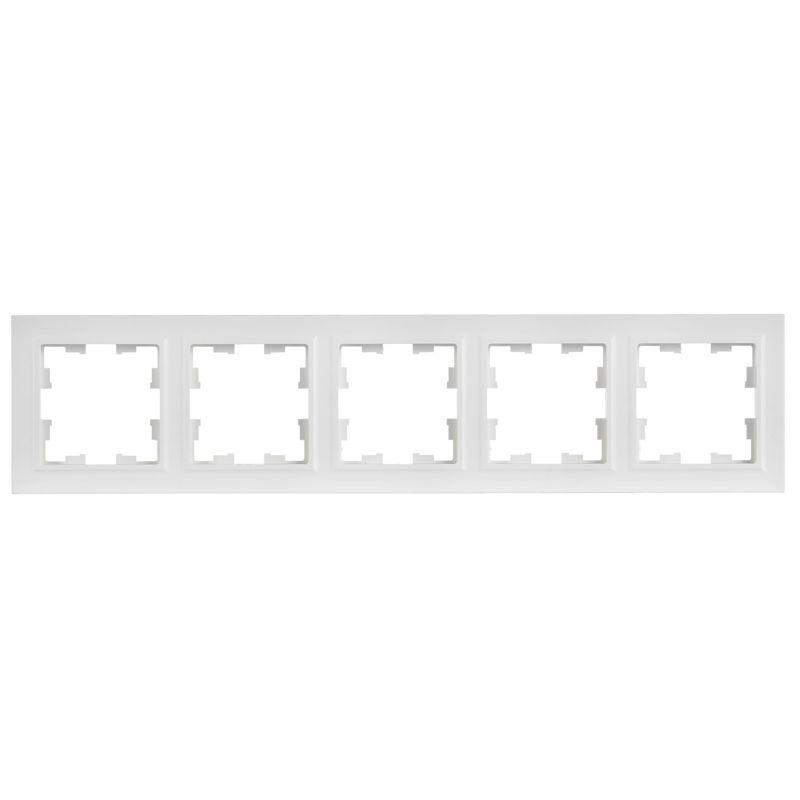 BRITE Рамка 5-местная РУ-5-БрАБ арктический белый IEK