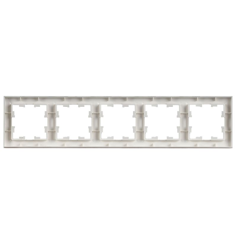 BRITE Рамка 5-местная РУ-5-БрАБ арктический белый IEK