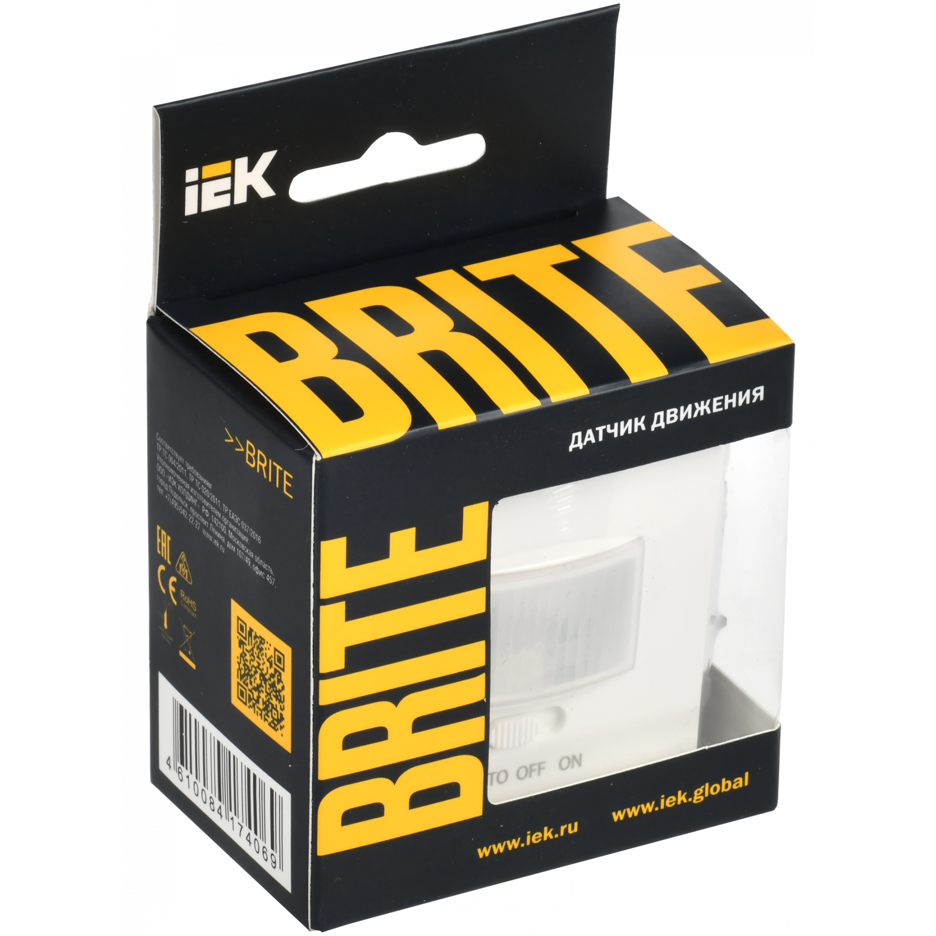 BRITE Датчик движения ДС10-1-БрБ белый IEK