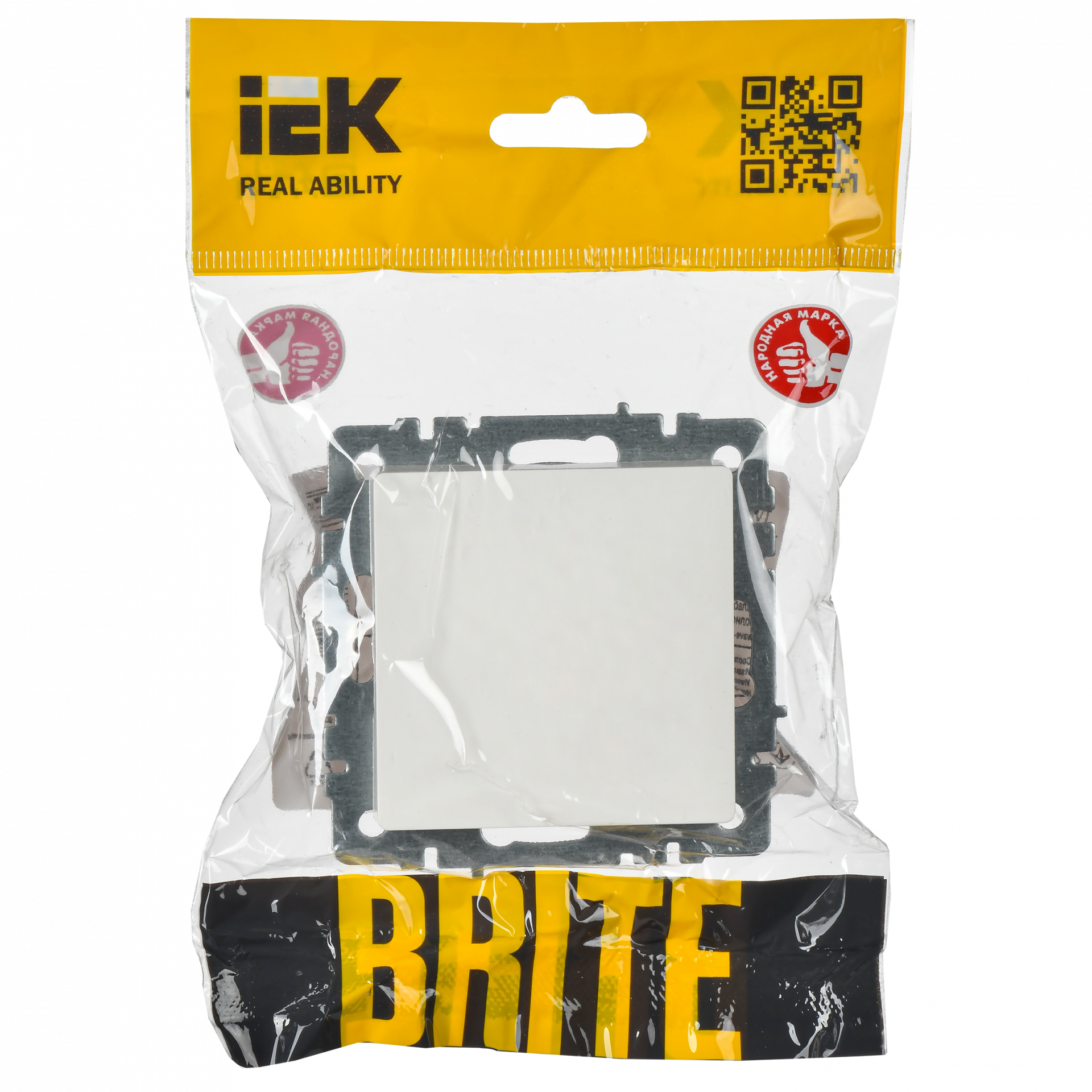 BRITE Заглушка с суппортом МЗ10-БрБ белый IEK
