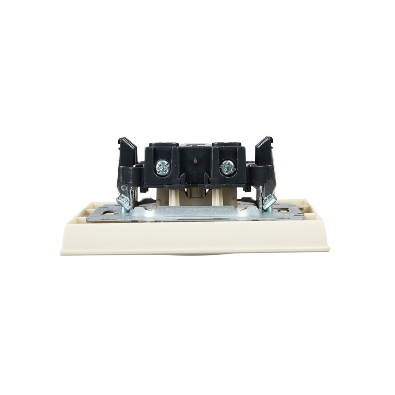 BRITE Розетка 1-местная без заземления без защитных шторок 10А в сборе РСР10-1-0-БрКр бежевый IEK