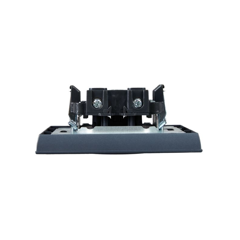 BRITE Розетка 1-местная без заземления без защитных шторок 10А в сб. РСР10-1-0-БрМ маренго IEK