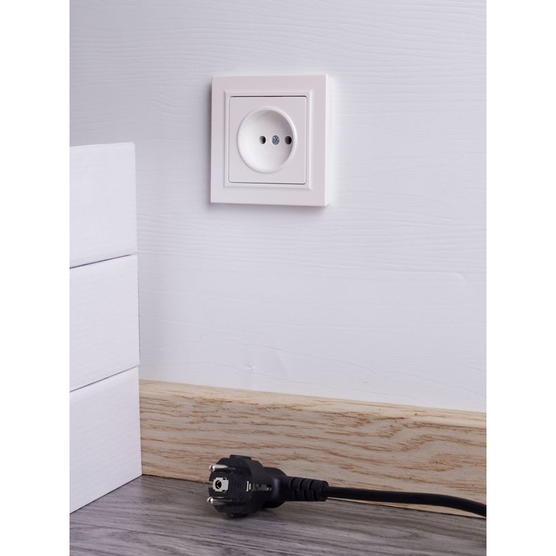 BRITE Розетка 1-местная без заземления без защитных шторок 10А в сб. РСР10-1-0-БрЖ жемчуг IEK