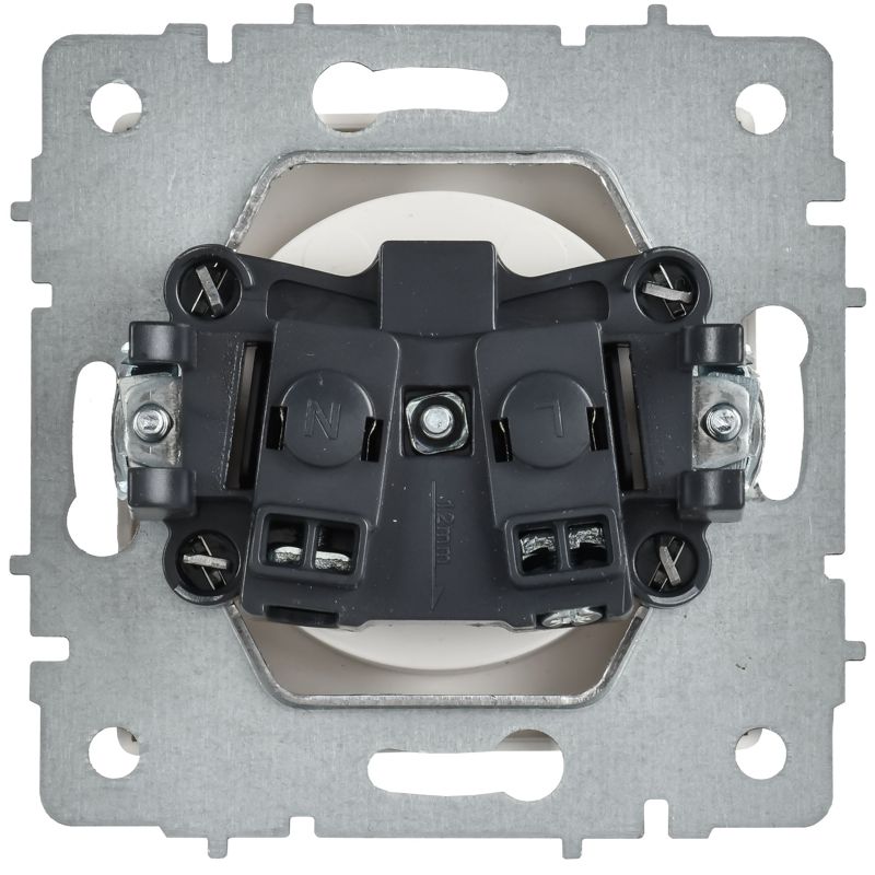 BRITE Розетка 1-местная без заземления без защитных шторок 10А РС10-1-0-БрАБ арктический белый IEK