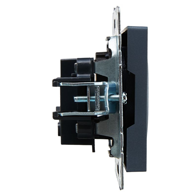 BRITE Розетка 1-местная без заземления с защитными шторками 10А РСш10-2-БрМ маренго IEK